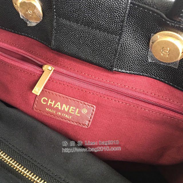Chanel女包 香奈兒專櫃最新款購物大號手提包 Chanel菱格全皮肩背購物袋 A93525  djc4257